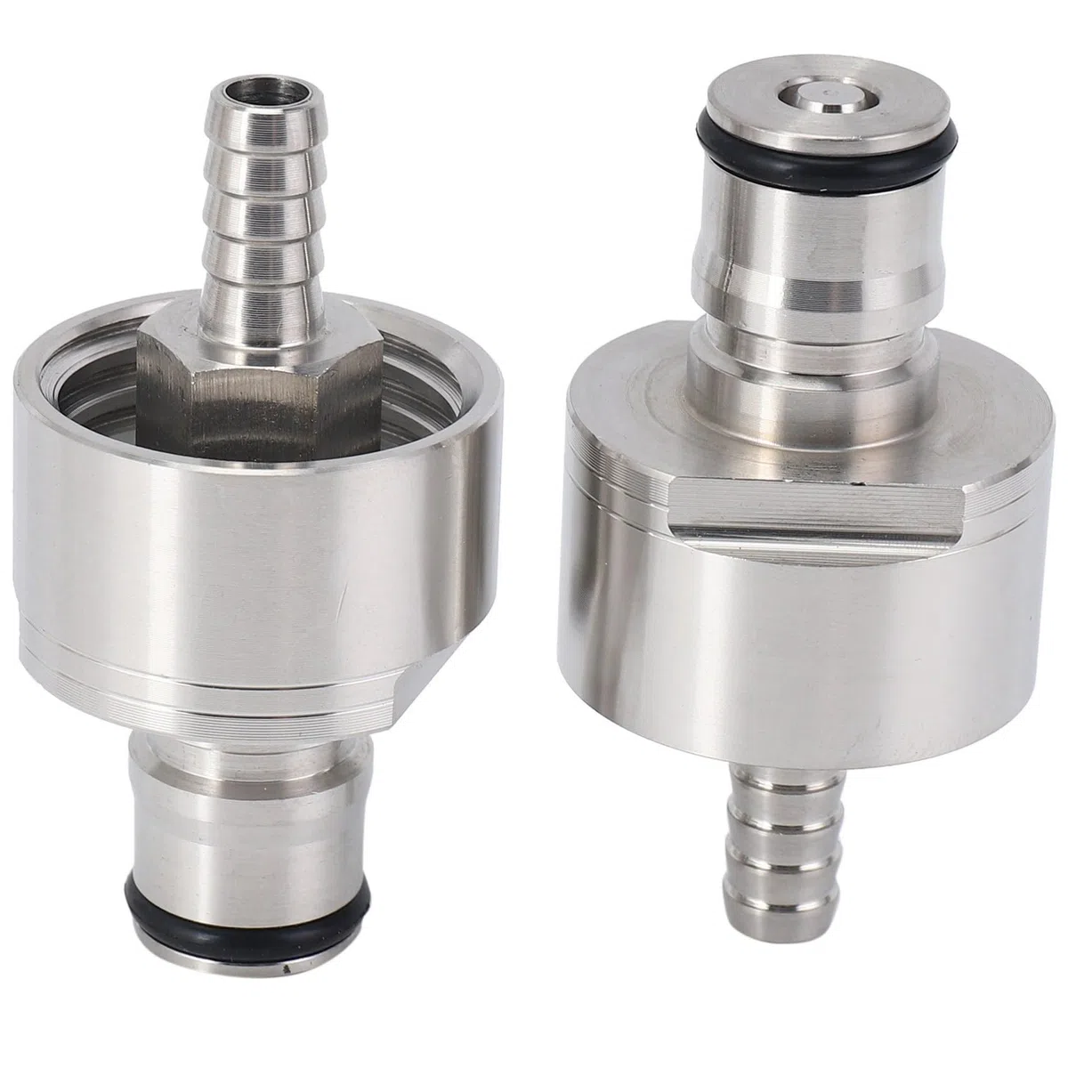Tapa de carbonación de acero inoxidable 304 de 5/16 barba, tipo de bloqueo de bola, de PET para bebidas blandas, barriles caseros, 2 unidades