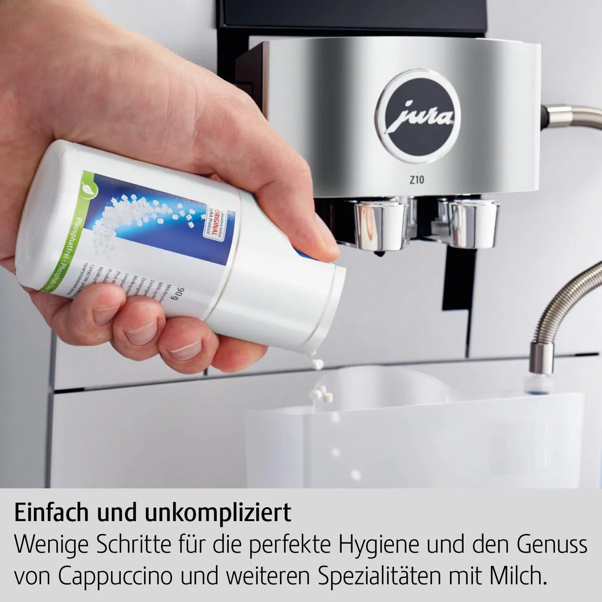 Jura 24158 Mini Tabs con sistema de dosificación 90 g Limpiador de sistema lácteo