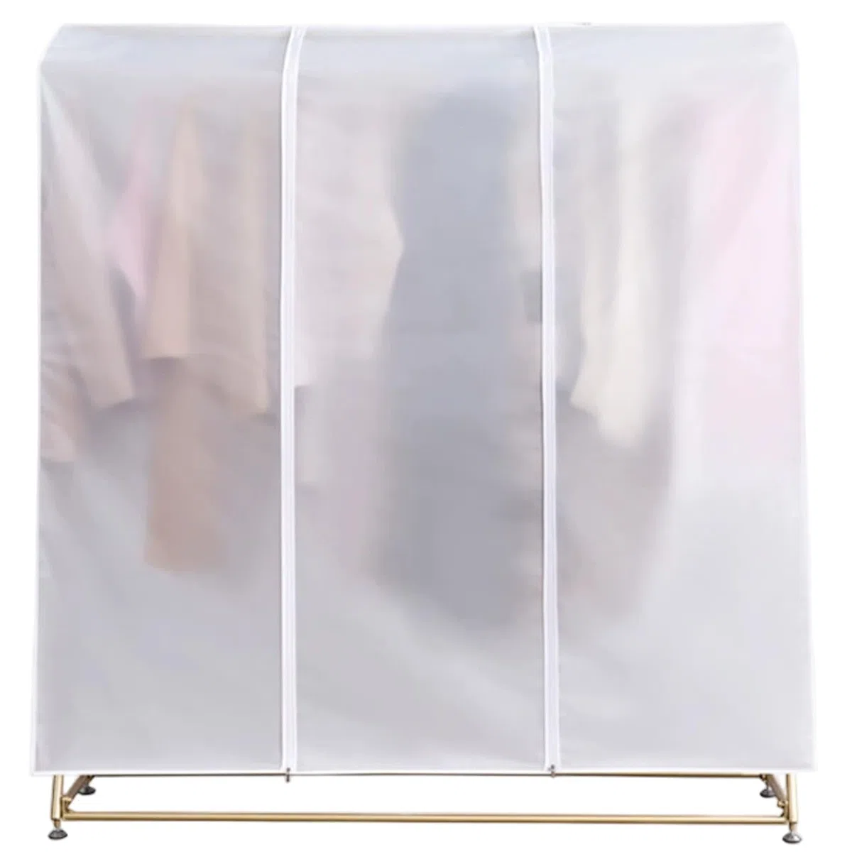 Cubierta para perchero, cubierta para perchero, fundas para armario impermeables a prueba de polvo con cremallera para traje, abrigo, vestido (110 * 50 * 150cm)
