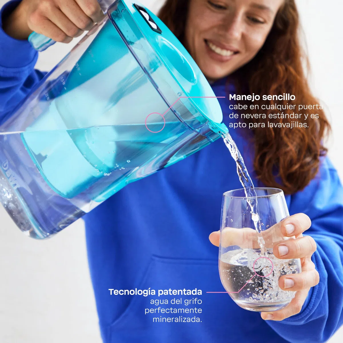 BWT Filtro de agua Vida White de 2,6 L | Filtro con 1 cartucho de filtro de magnesio | Filtro de agua potable | Filtra cal, cloro, plomo y cobre