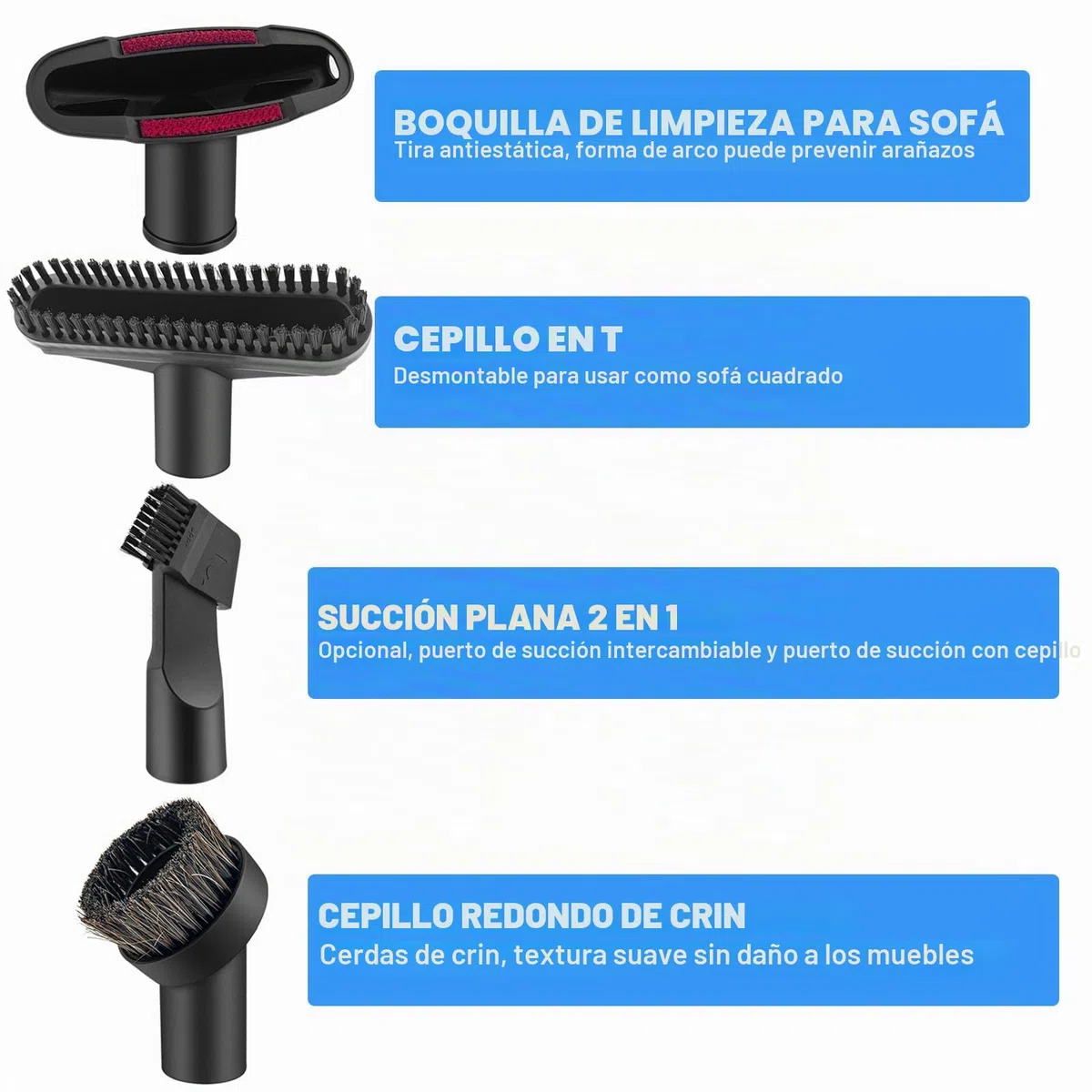 GZqiancng 7 Piezas Juego de Boquillas para Aspiradora, 35 mm/32 mm, Accesorios para Aspiradora, Accesorios Aspiradora para Rendijas para Aspiradora para limpieza de Ropa de Cama, Sofás, Coches