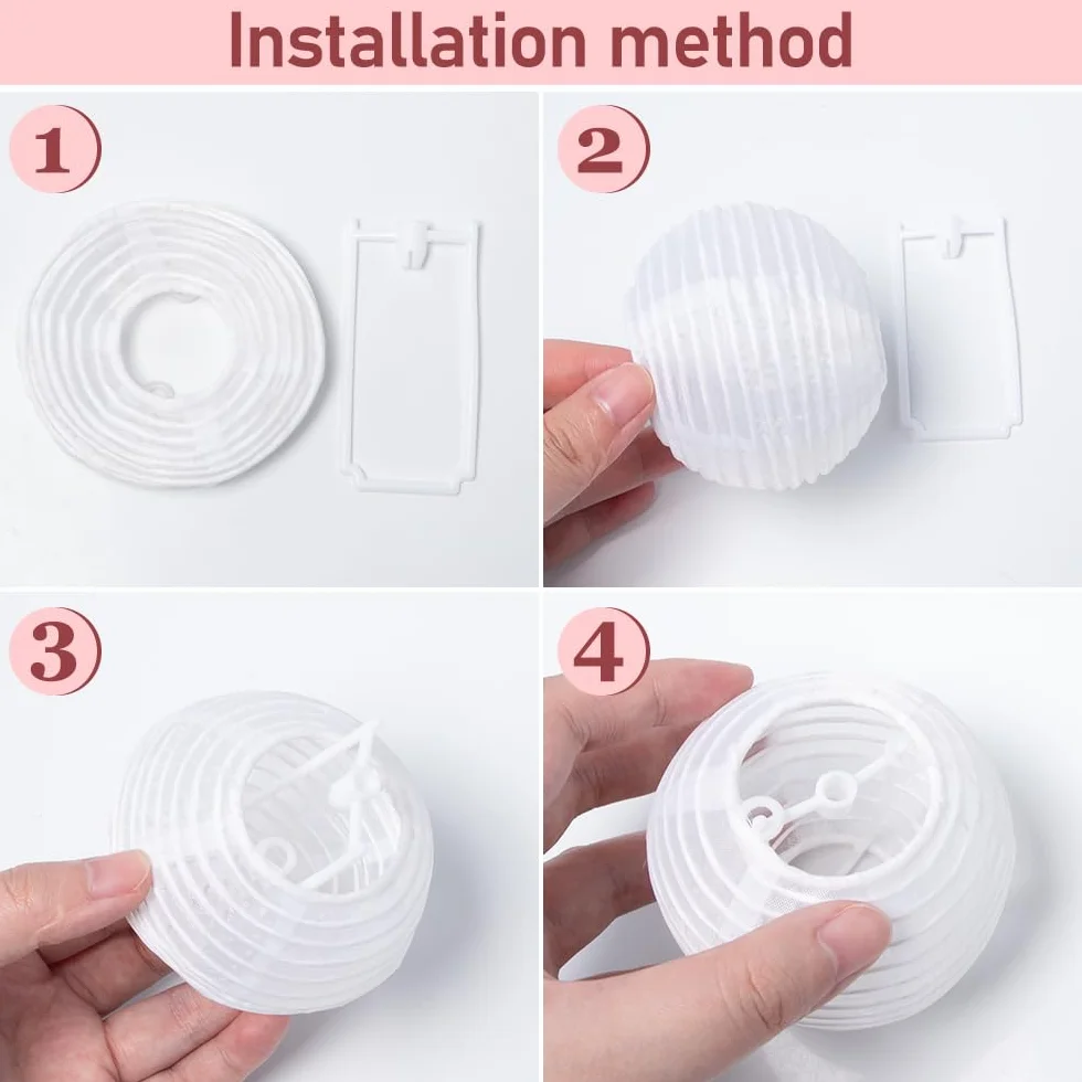 20 Pieza Pequeña Farolillos de Papel Blanco Colgantes Linternas de Papel Lampara 7.5cm Exterior Farolillos Feria Linternas Decorativa de Redonda para Cumpleaños Boda Jardín Aniversario Fiesta