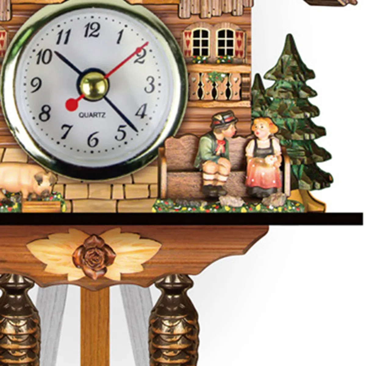 Reloj de cuco de madera con péndulo, decoración para el hogar, cafetería, restaurante, hotel
