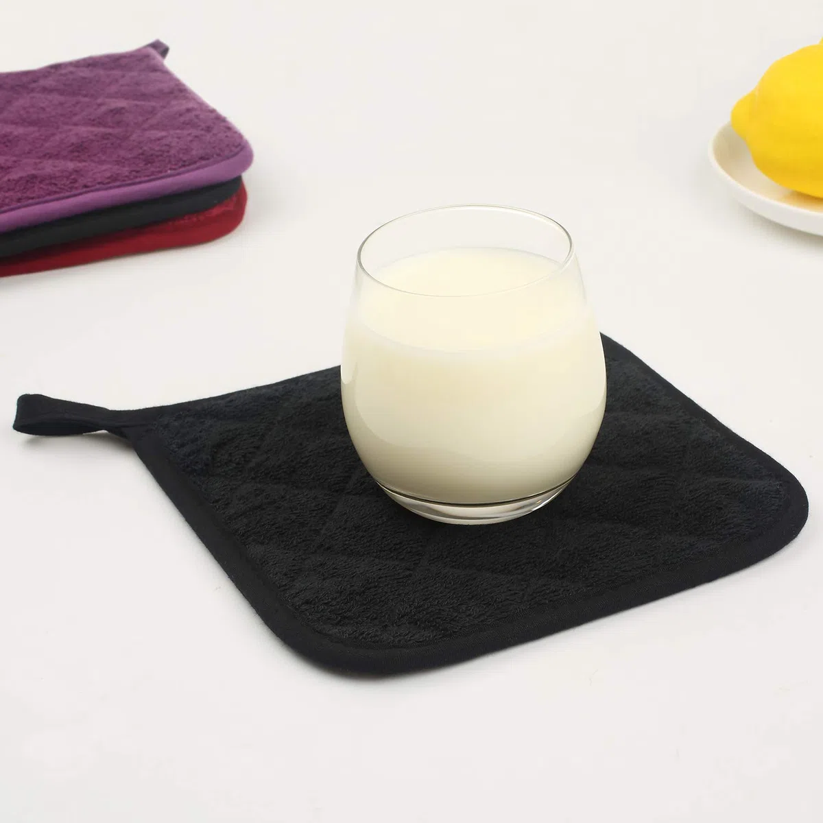 Set de 5 agarradores de 100% algodón resistentes al calor, para usar como posavasos, cocinar y hornear.