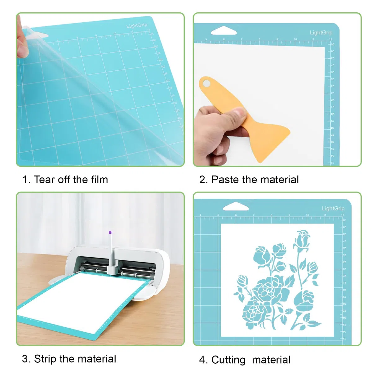 Tapete de Corte para Cricut Maker 4/Maker 3/Explore 3/Air 2/Air/One, NICKLIN 5 Alfombrillas de Corte Adhesivas para Cricut - StandardGrip, LightGrip, StrongGrip, FabricGrip 12x12"