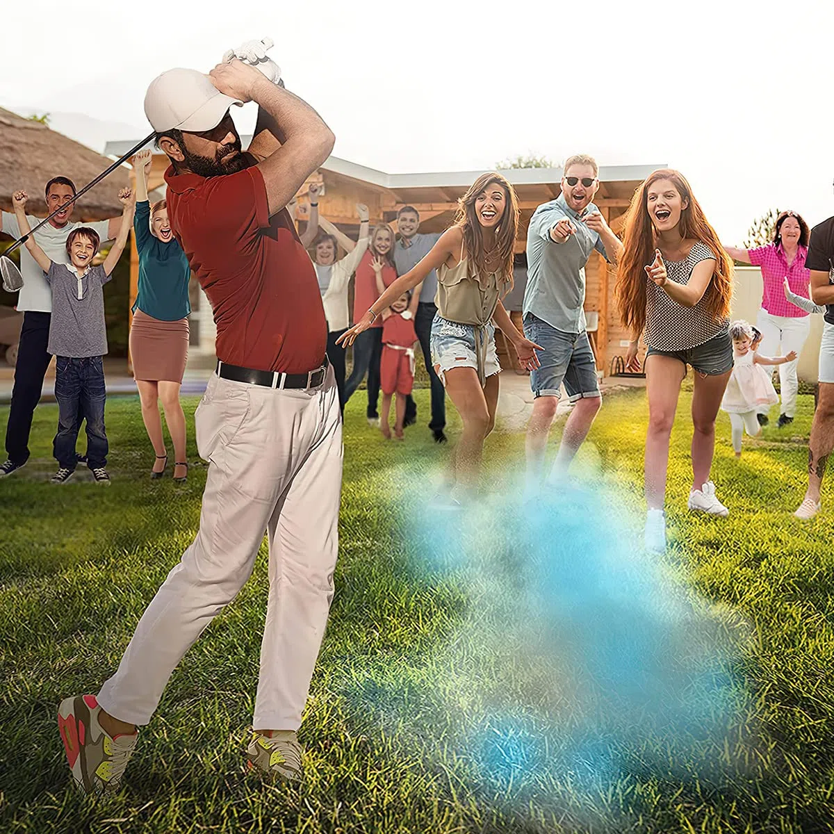 Gender Reveal Golf Bengala Humo Rosa y Azul Baby Shower, Boy or Girl Humo Gender Reveal Party Games
