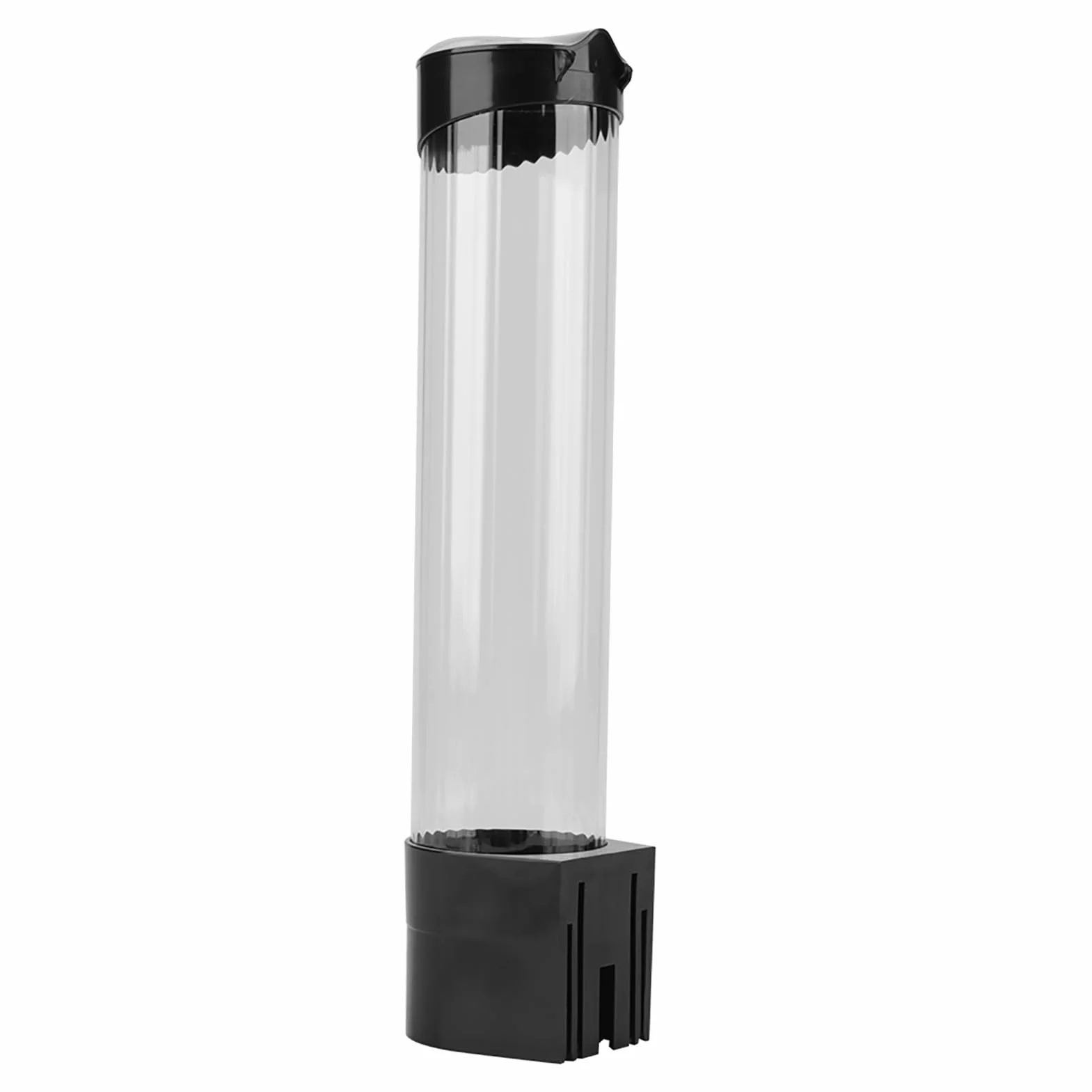 YUYTE de Vasos Cono Dispensador de Vasos de Plástico de 60 a 80 Tazas con Botón y Tapa de un Toque, Fácil Instalación para Uso Doméstico y de Oficina (Black)