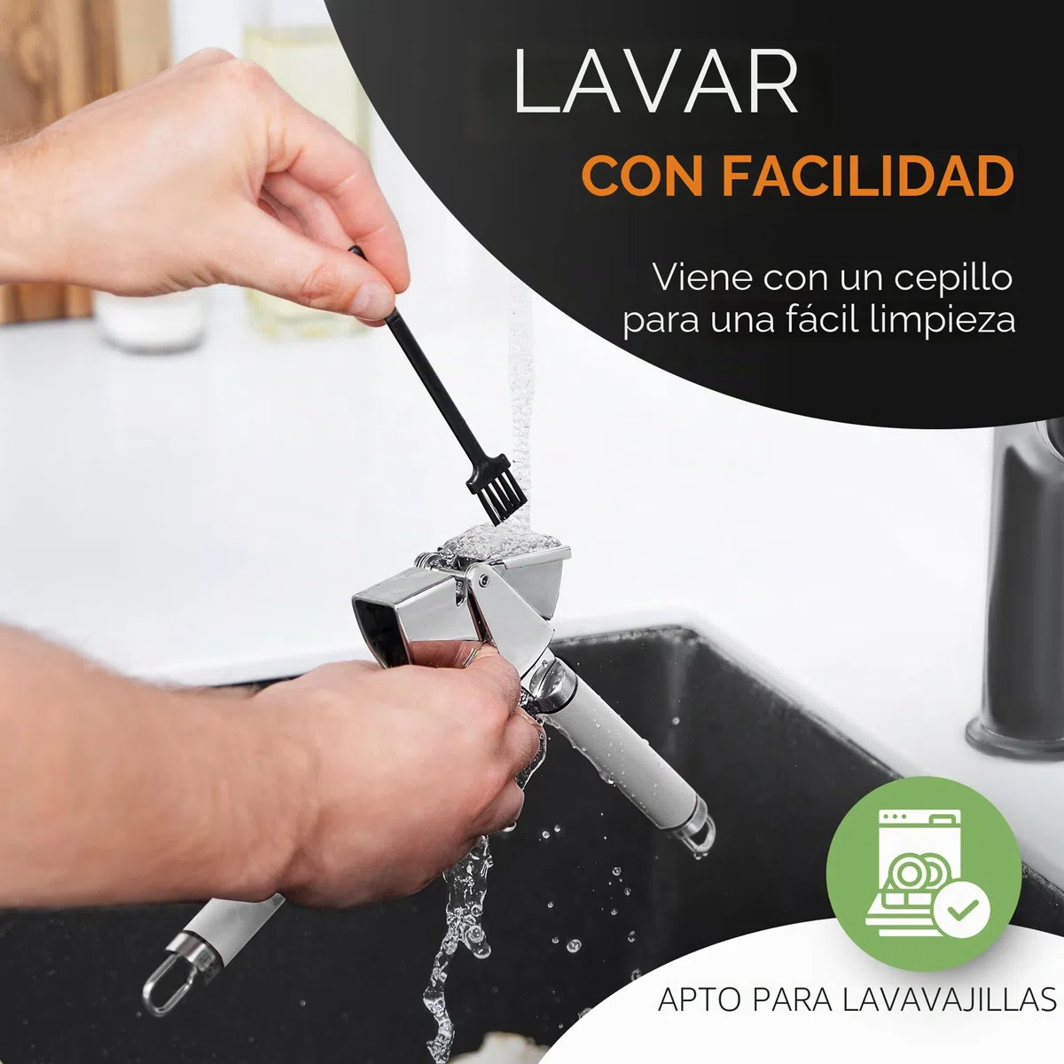 ORBLUE Prensa de Ajos y Machacador de Acero Inoxidable: ¡Prensa Ajos, Prensador y Picador Manual para Ajos Perfectamente Machacados y Aromáticos