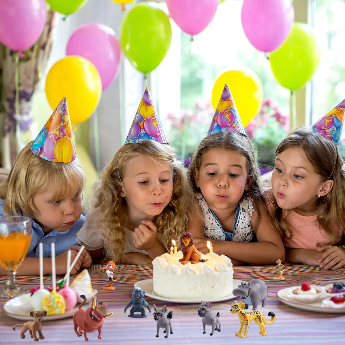 12 Piezas León Figure, León Figuras de Pasteles, Niño Cake Toppers, King Toppers Tartas, Niño Pastel Decoración Suministros para Fiesta