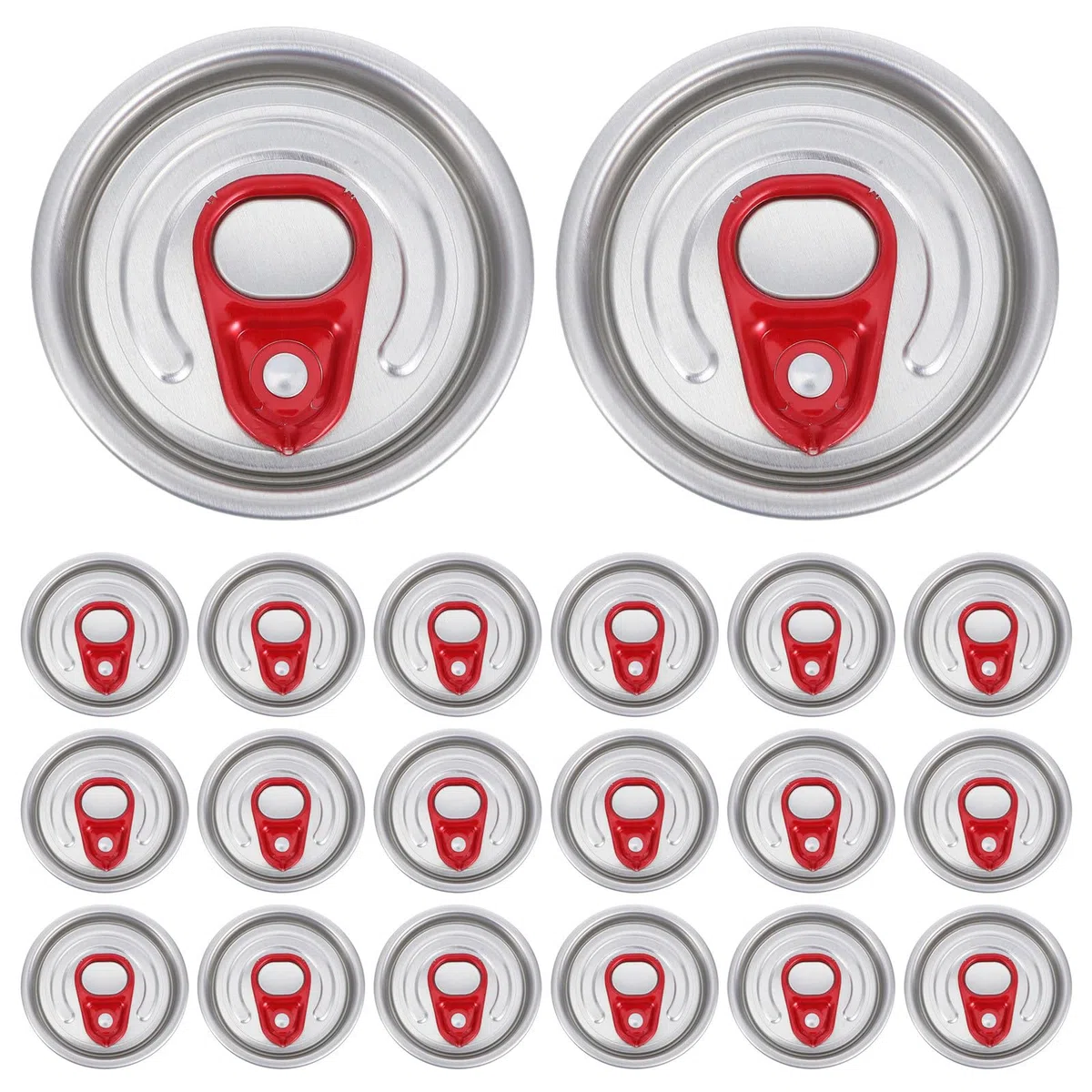 50 tapas de sellado para latas de refresco - Tapas de fácil apertura para latas de refrescos, cerveza y otras bebidas - Sello a prueba de fugas de 5,2 cm/2" para bebidas para conservar