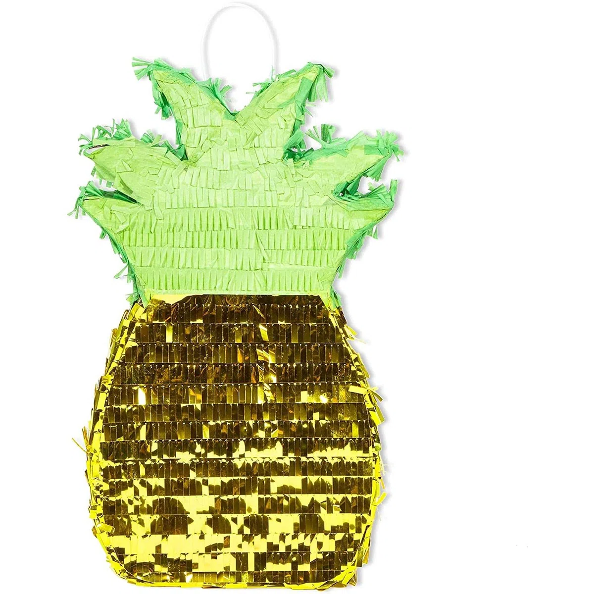 Piñata de piña para decoraciones de fiesta hawaiana Luau, cumpleaños de niños (16.5 x 10 x 3 pulgadas)