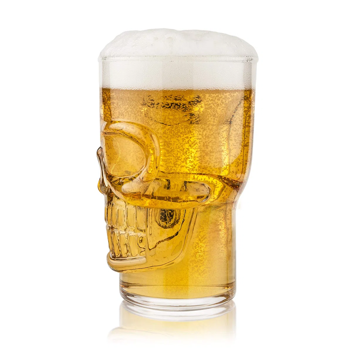 Final Touch FTA1862 Cráneo gótico Cerveza Lager Pint Glass, Barware de Halloween
