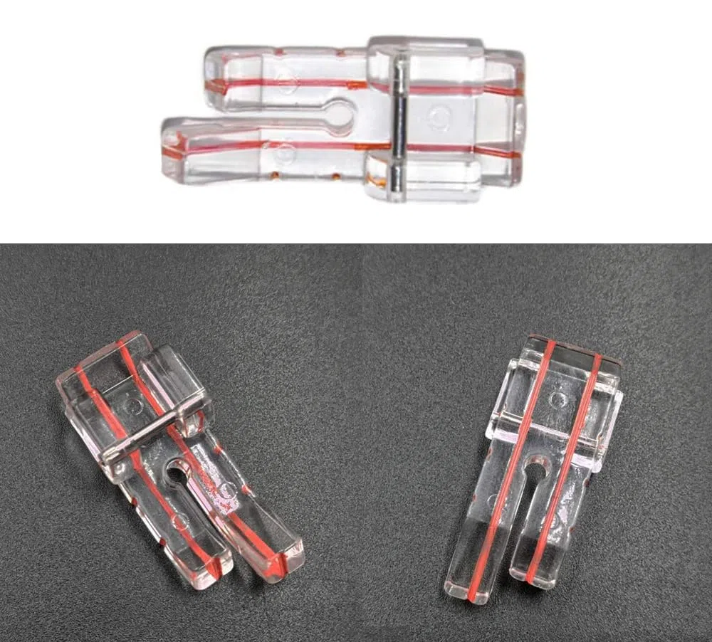 Juego de 4 prensatelas para máquina de coser, 1/4 pulgadas con acolchado guía, prensatelas de puntada guía paralela, 4 estilos para Brother Singer y otras costuras de vástago bajo