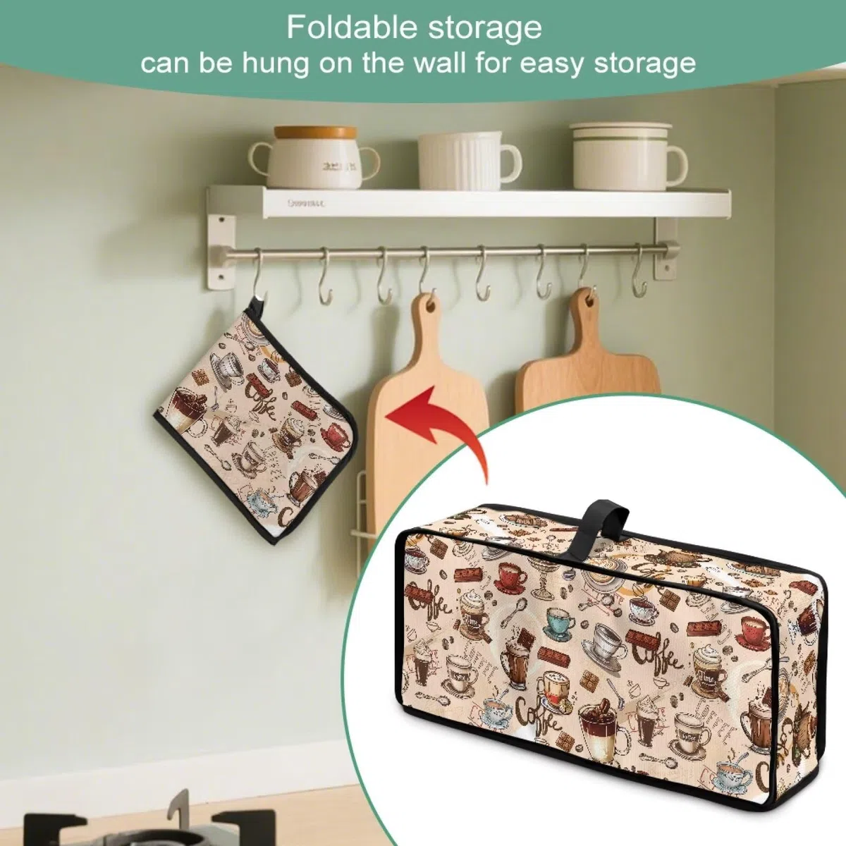 Funda para tostadora de ranura larga con patrón de café y chocolate, compatible con tostadora de 2 rebanadas, protección contra el polvo, resistente a las manchas, cubierta delgada para hacer