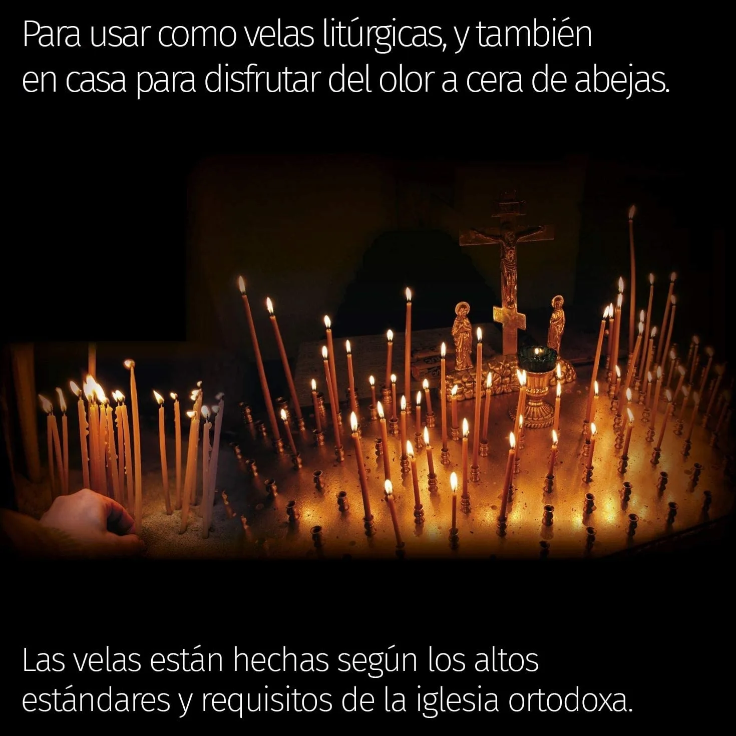 Danilovo Velas de Cera de Abejas 100% Pura, Velas Ortodoxas para Oración, Rituales, de Decoración de Mesa, N100, Altura 16,5 cm, 50 Unidades