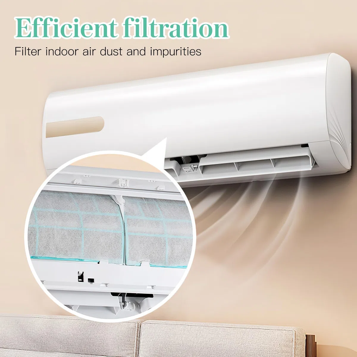 BESPORTBLE 10 piezas de filtro de aire acondicionado, salida de aire, filtro de polvo para el hogar, filtro de aire acondicionado, piezas de repuesto para filtro de aire interior