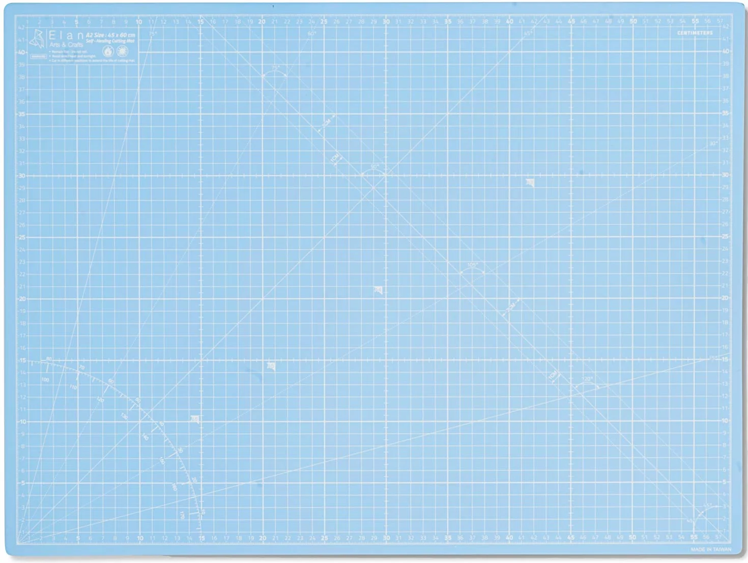 Elan Base de Corte A2 Autocicatrizante Azul, Tabla de Corte 60x45 CM, Tabla Cortar Costura, Base de Corte A2, Protector Mesa Manualidades de 5 Capas