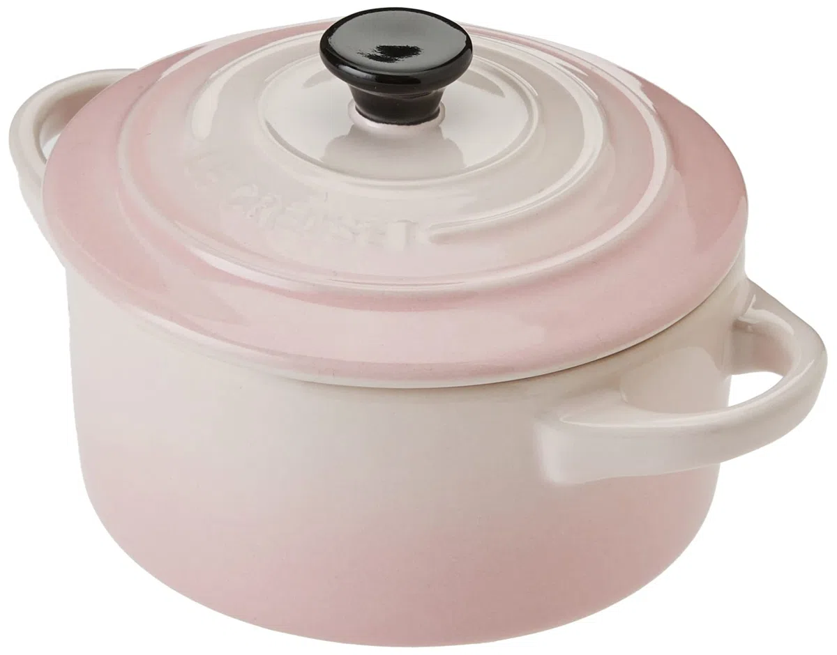 Le Creuset Mini cocotte de cerámica de gres, 10 cm, 0, 2L, Shell Pink, 71901107770100