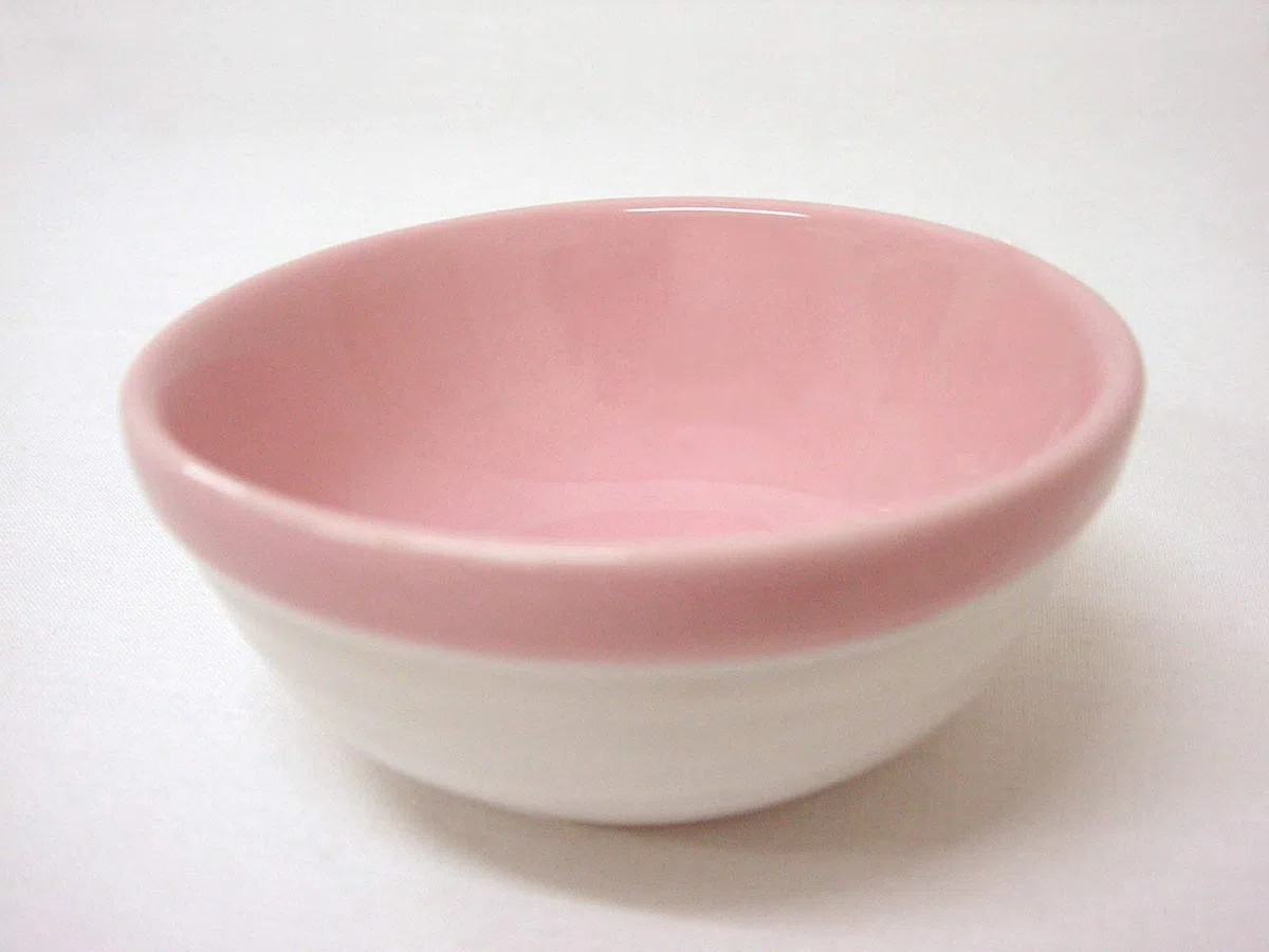 Desconocido Fondue Porcelana Chocolate Queso Carne Base 4 Cuencos Redonda Rosa 400ML + 70ML