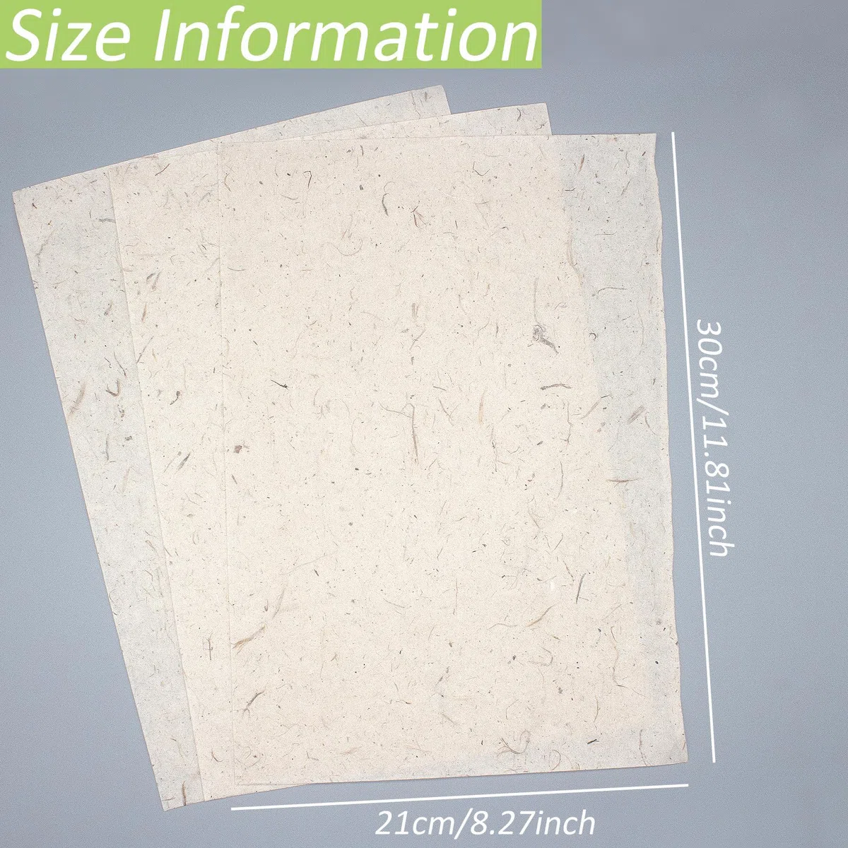 Anvin Papel de morera natural A4, 50 hojas visibles, papel de arroz de fibra imprimible, hojas de papel de seda para escribir, pintar, hacer tarjetas, manualidades (21 x 29,7 cm, yute