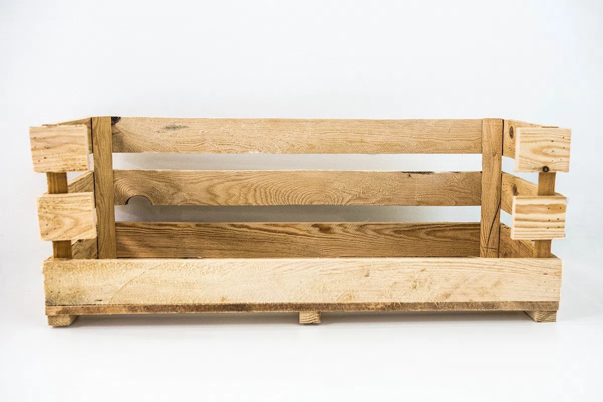 Caja Grande Natural con Apertura Sam, Madera, Beige, 80x30.5x25.5cm, Incluye Imán Personalizable de Regalo.