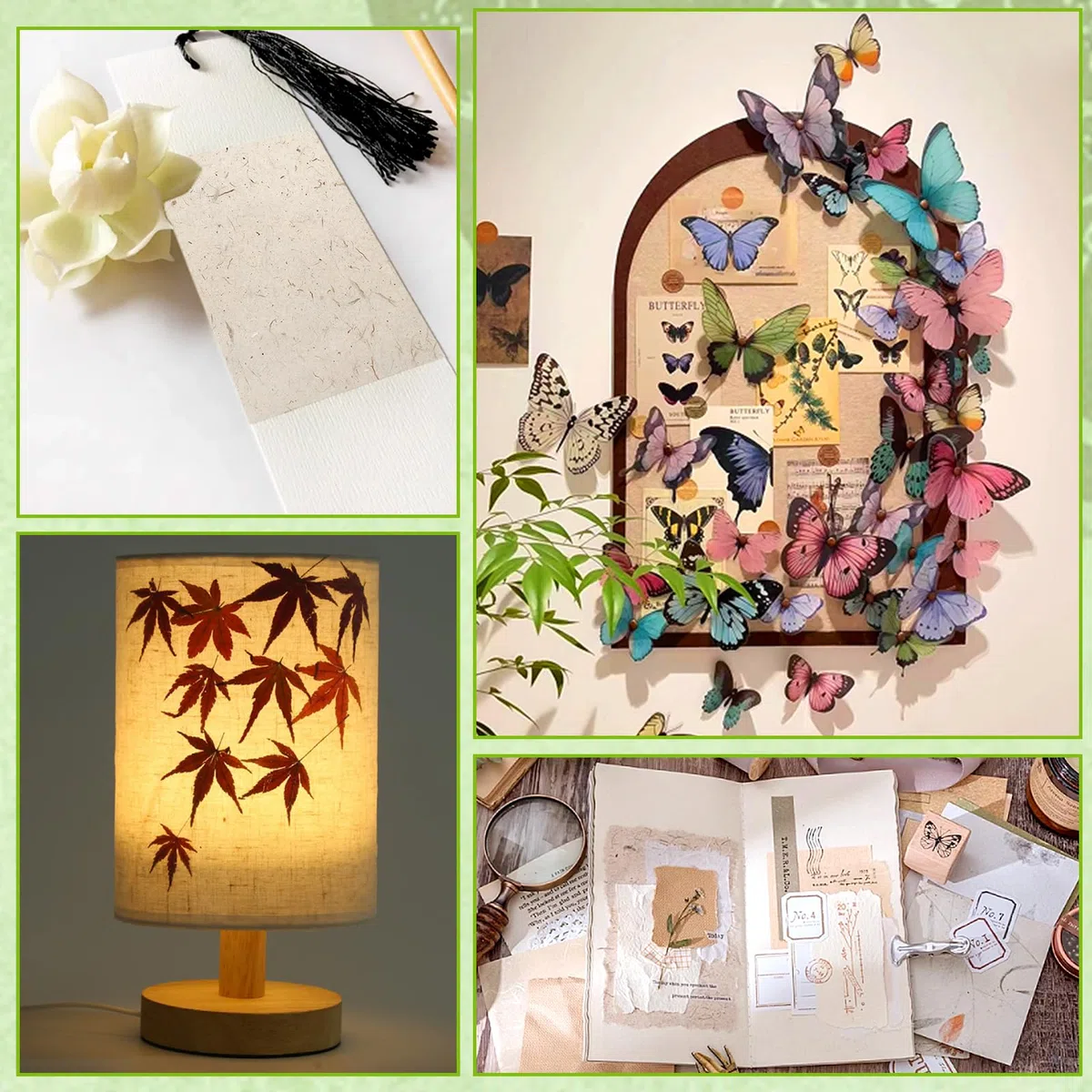 Anvin Papel de morera natural A4, 50 hojas visibles, papel de arroz de fibra imprimible, hojas de papel de seda para escribir, pintar, hacer tarjetas, manualidades (21 x 29,7 cm, yute