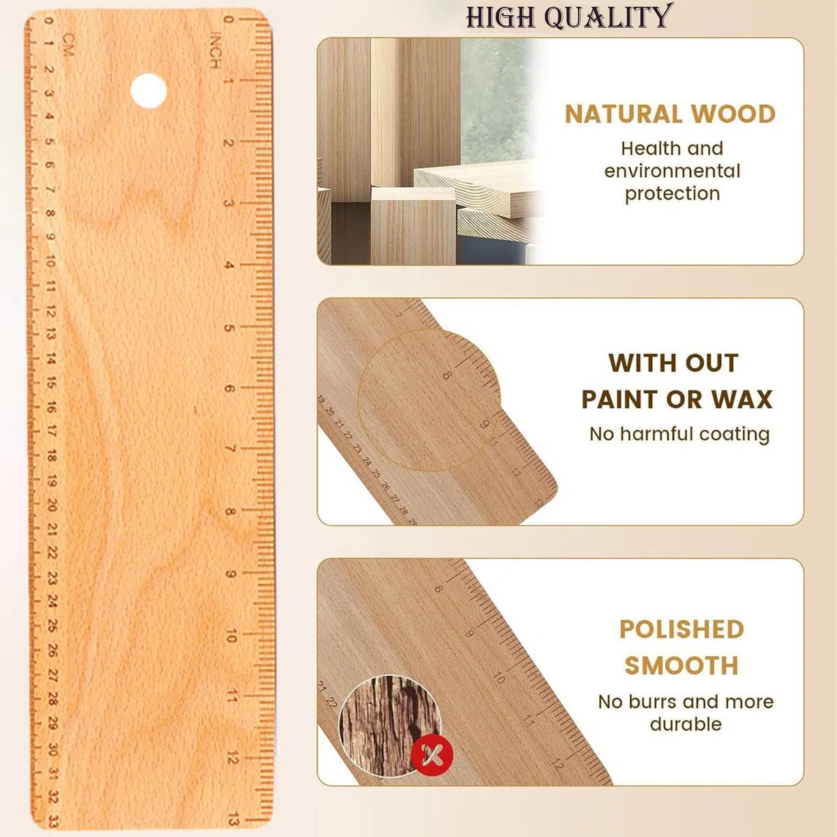 Tabla de Voltear Pan, Hornear Cáscara de Transferencia Simple, Tabla de Transferencia para Baguette, Sartén de Madera para Baguette, para Pan Francés, Galletas, Pizza, Pasteles, Masa(33*10*0.5 cm)