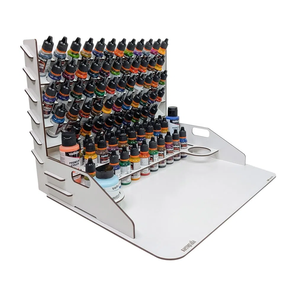 Extensión EP10 para de Organizador de Pinturas EP06 compatible con Vallejo AK The Army Painter etc | 37x29x9cm | Capacidad de 55 botes | Modelismo Miniaturas | Montaje fácil