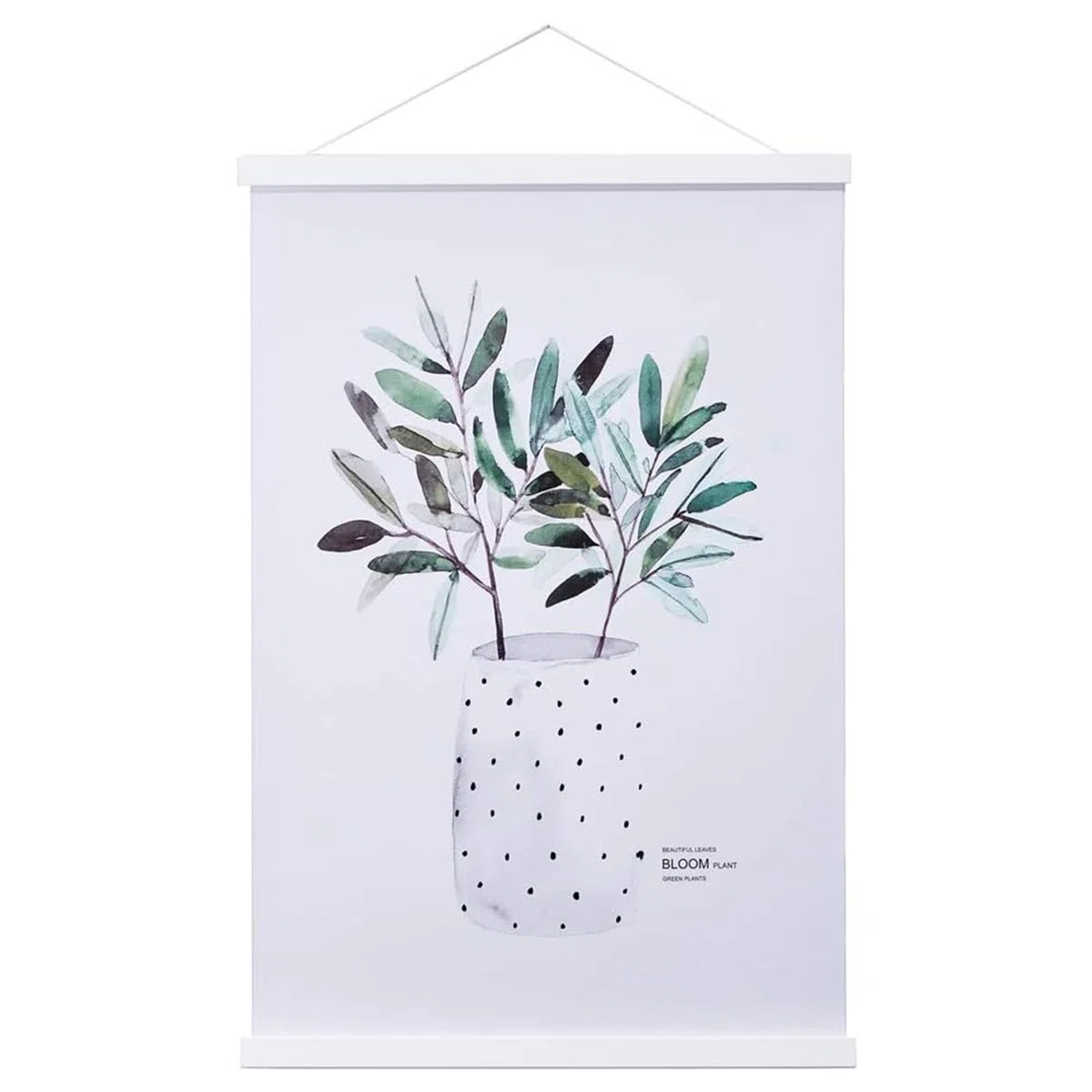 Ywlake Barra magnética para pósteres, de madera, marco para fotos, 45x60 45x30 45x45 colgador para obras de arte impresas (Blanco,45cm)