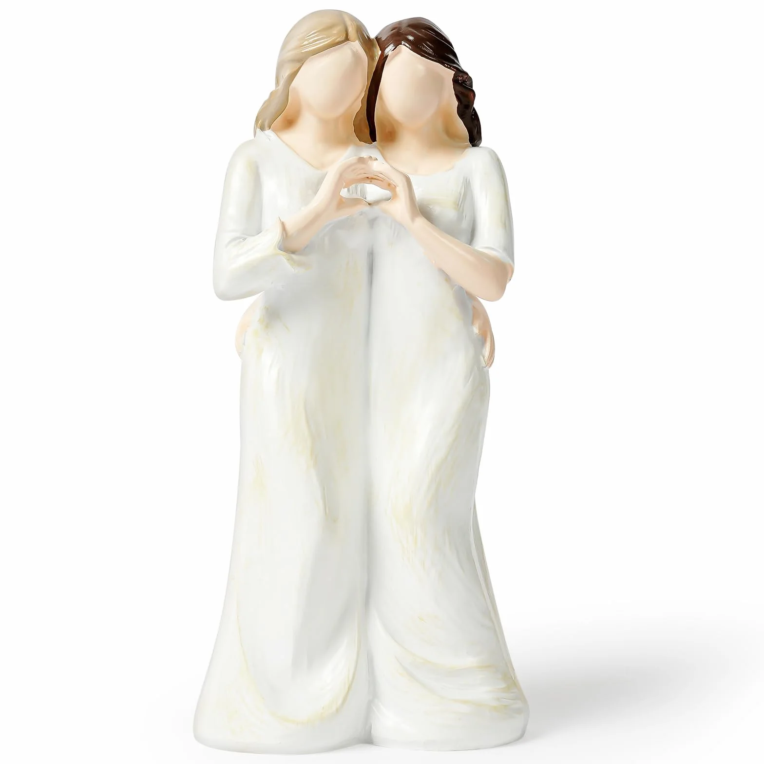 Vicloon Amistad Esculturas de Resina, Figuras de la Amistad de Hermanas, Adornos de Amigos, Escultura de ángel Coleccionable, Regalo para Navidad para Hermanas, 24 * 13 * 8cm