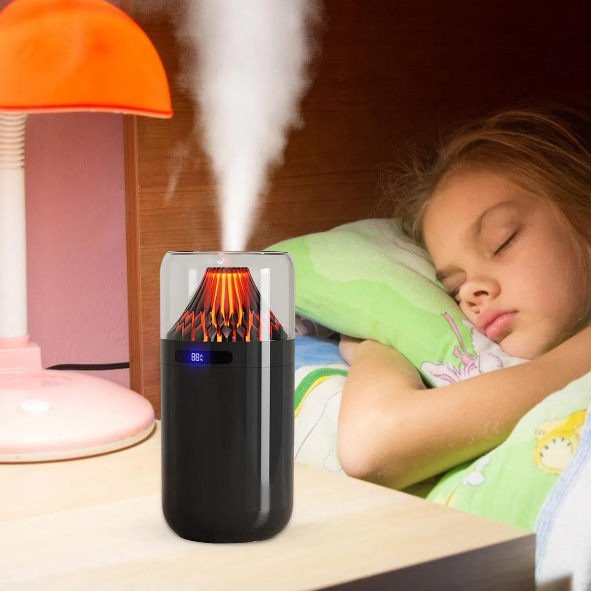 Portable Humidifier, Aromatherapy Diffuser, Ultrasonic Mist, Battery Operated, Auto Shut-Off, 3 Mist Modes, 360ml Water Tank, 1200mah Rechargeable, Bedroom, Work, Travel