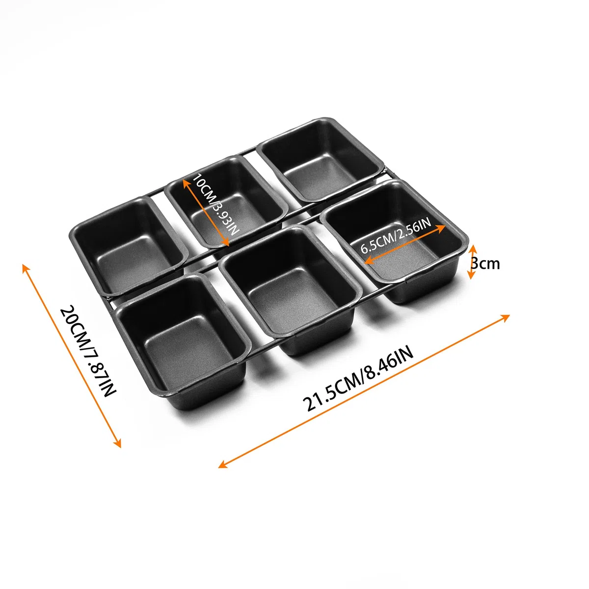 Mini molde para pan de 6 tazas, molde antiadherente para hornear, pasteles, postres, magdalenas, moldes pequeños para hornear, apto para lavavajillas