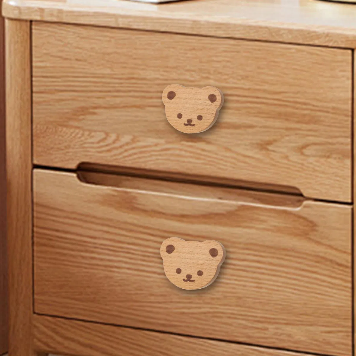Genérico Tiradores Para Muebles Y Cajones 10 Piezas Con Diseño De Oso - Pomos Para Muebles De Baño De Madera - Tiradores Decorativos Para Cocina Baño Escritorio Armario Puerta