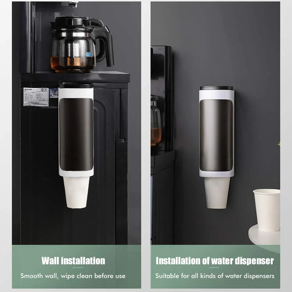 Dispensador de Vasos HUSHUI, portavasos de Papel para dispensador de Agua, dispensador de Vasos de Montaje en Pared para Oficina en casa
