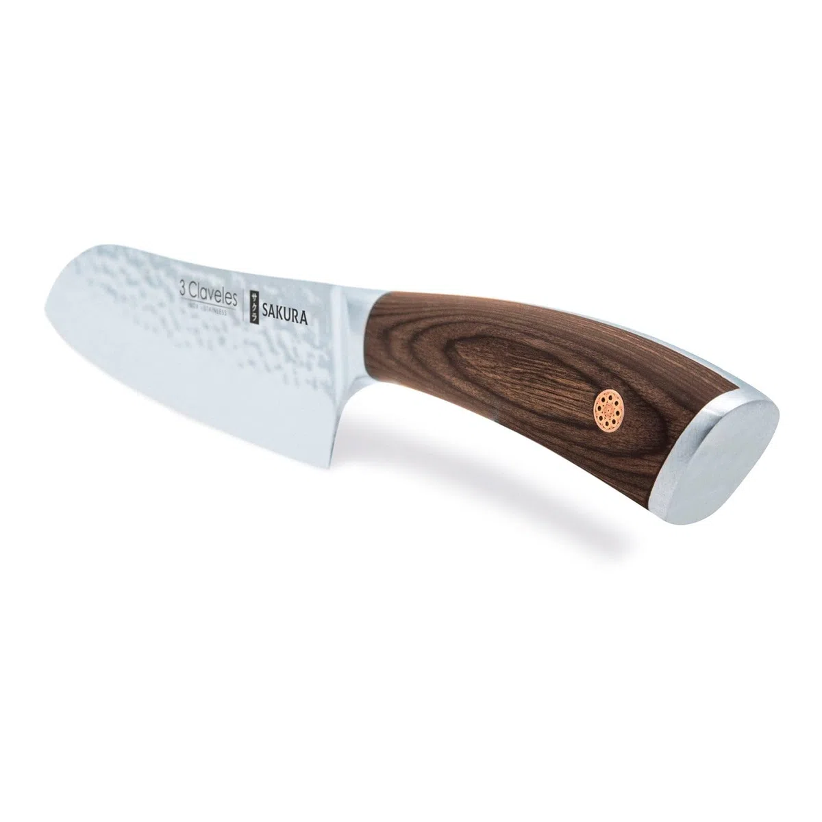 3 CLAVELES Cuchillo Forjado SANTOKU Sakura 01018 17