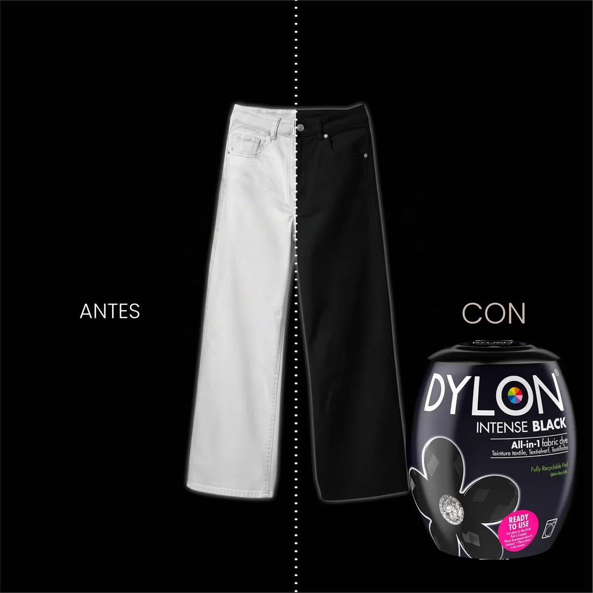 Dylon Máquina Dye Pod 350 g, intenso Negro