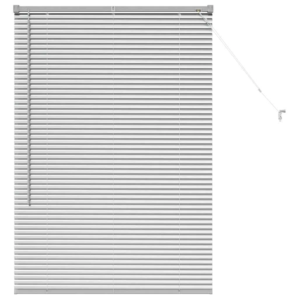 vidaXL Persianas venecianas Manual Plateado 130 x 85 cm Aluminio, Persianas Modernas para Interiores, de Aluminio Ajustables, Elegantes tratamientos para Ventanas en casa y Oficina