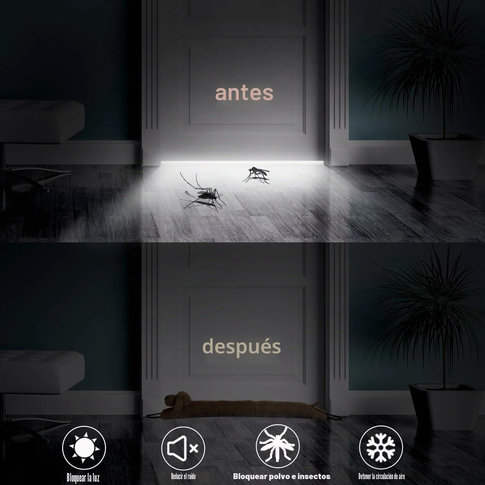 Burletes de Puerta Decorativos Paravientos 81 cm para Puertas y Ventanas, Amortiguador de Corrientes de Aire contrapesado para la Parte Inferior de la Puerta - Perro marrón 32"