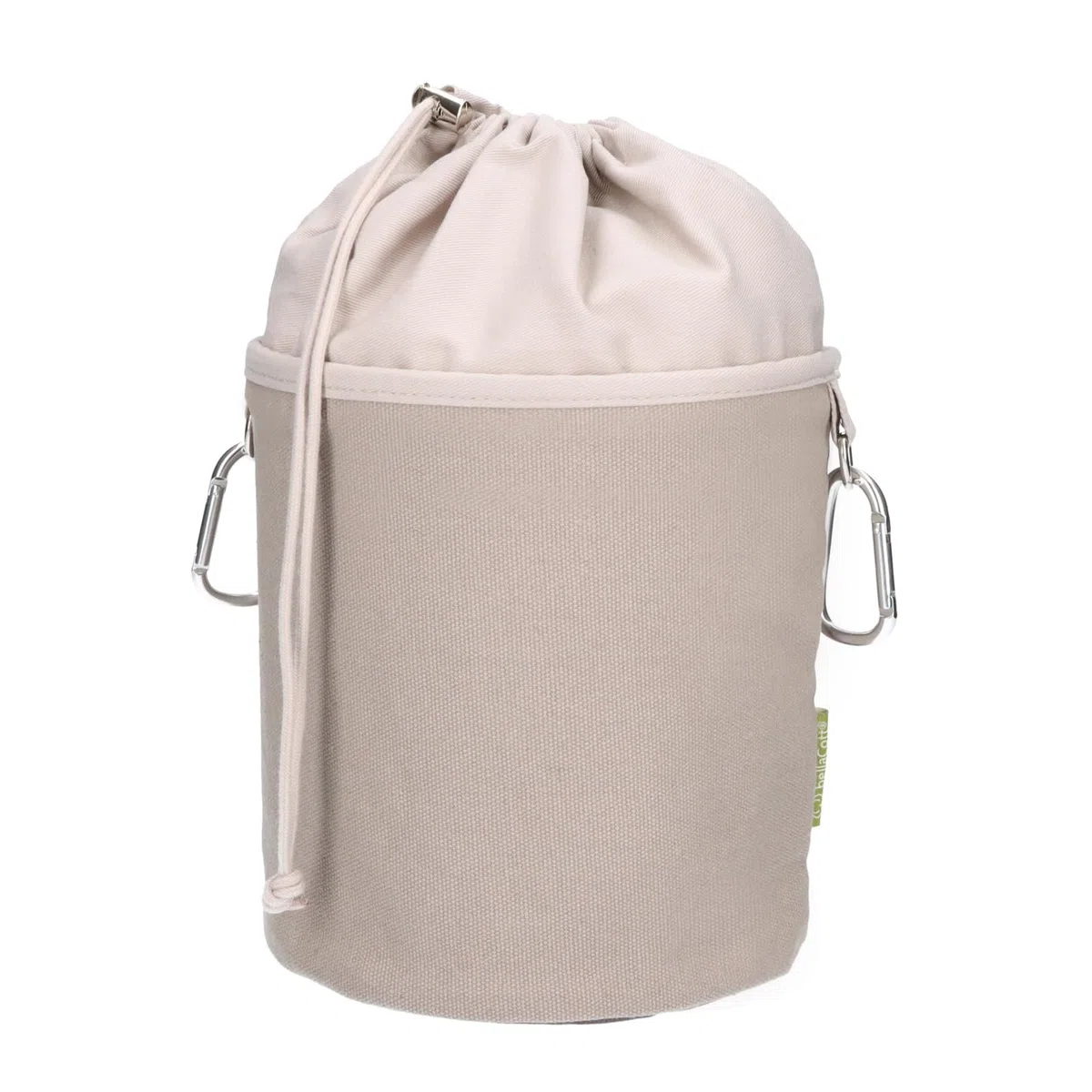 trendfinding Bolsa para pinzas de la ropa de lona con 2 mosquetones para 200 pinzas, extra grande y estable, gris topo