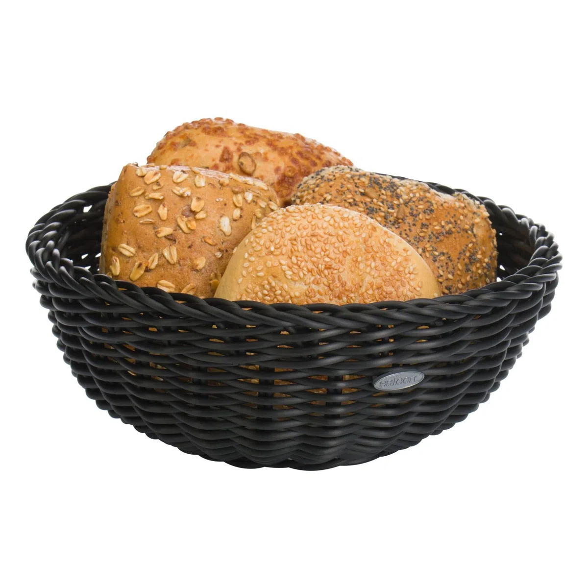 Westmark Cesta multiusos, Adecuada para hostelería y gastronomía, Redonda, Ø aprox. 23 cm, altura: aprox. 9 cm, fibra sintética, Saleen Edition, negro, 02010319101