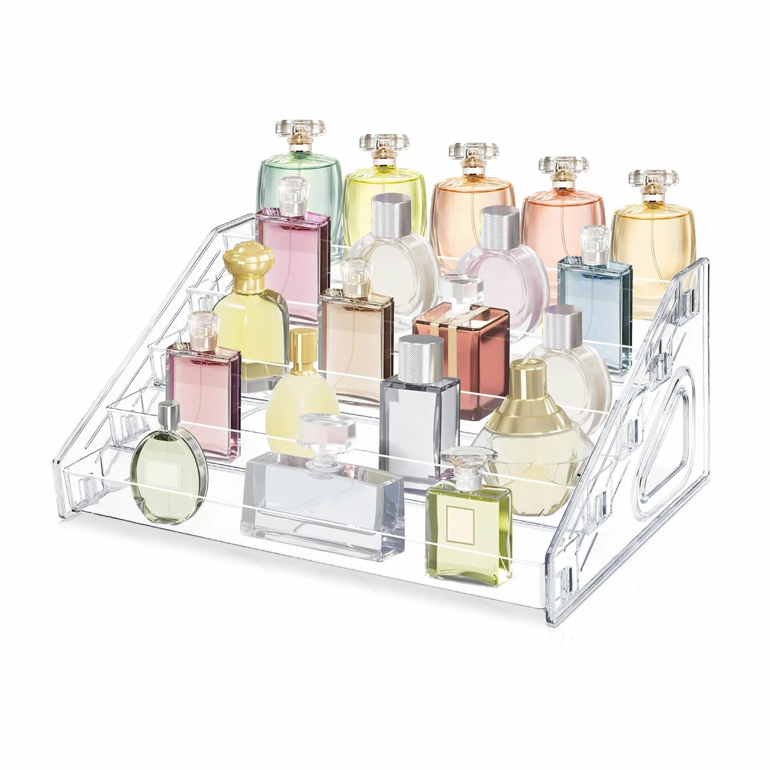 5 Pisos Expositor Metacrilato Transparente, Organizador Perfumes, Expositor de Acrílico Para Cosméticos, Joyería,Cupcake,Gafas de Sol,Esmalte de Uñas,Coleccionables