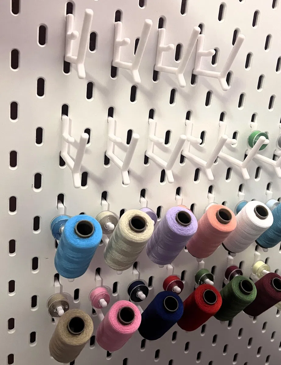 25 unidades de hilo de coser para IKEA Skadis pared perforada I SKadis accesorios soporte soporte placa perforada carretes soporte NH01