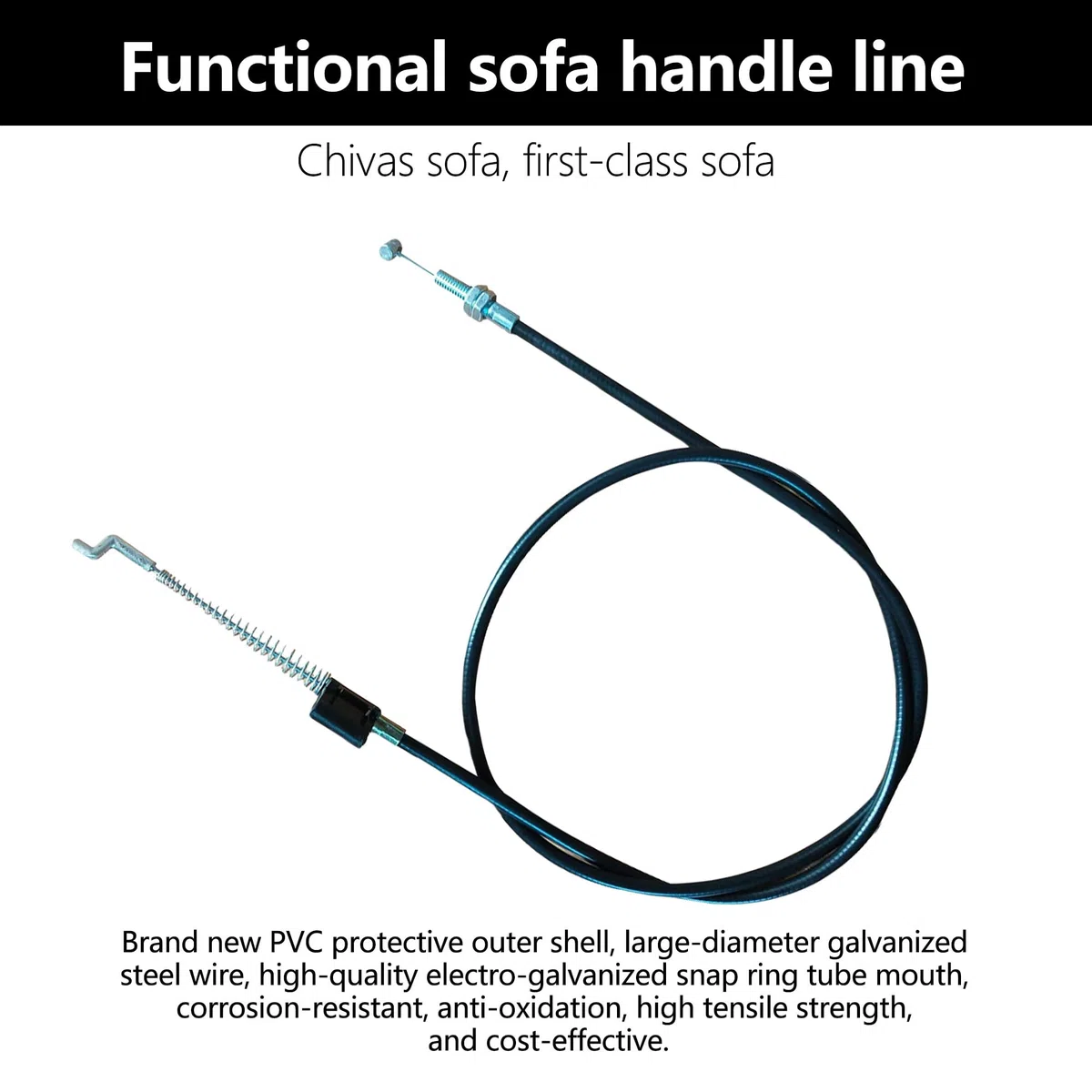 2 cables de metal de repuesto para reclinable, cable reclinable universal, piezas de repuesto para silla, sofá reclinable, sillón, 97 cm