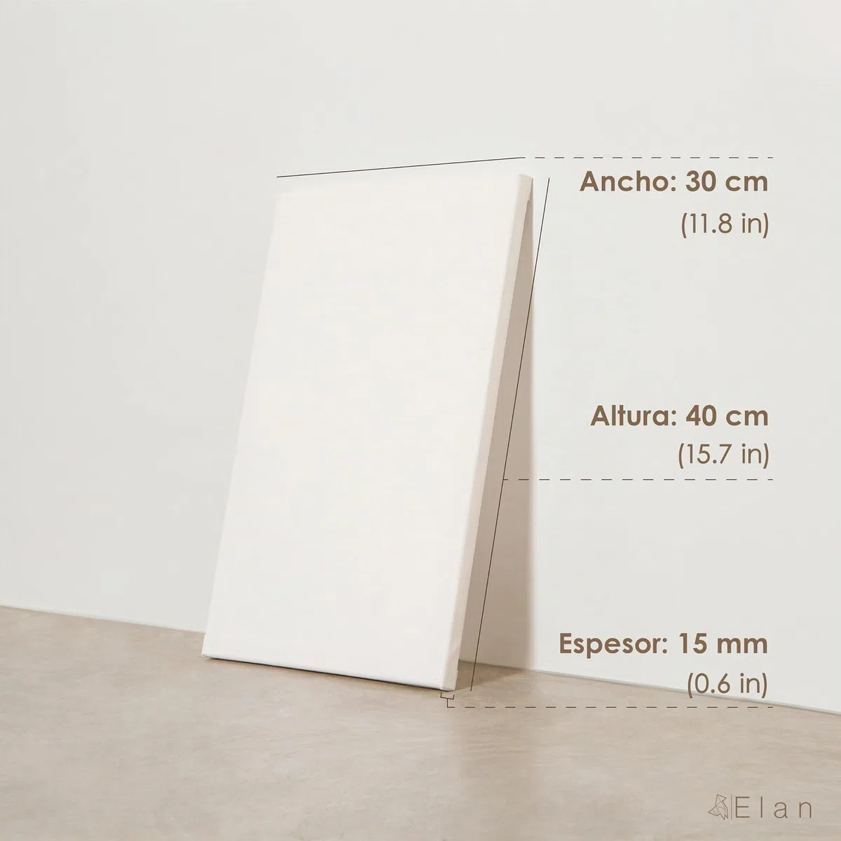 Elan Lienzos Preestirados 30x40, 6-PACK 100% Algodón Lienzos para Pintar Pequeños, Canvas para Pintar 280GSM, Lienzo 30x40, Painting Canvas