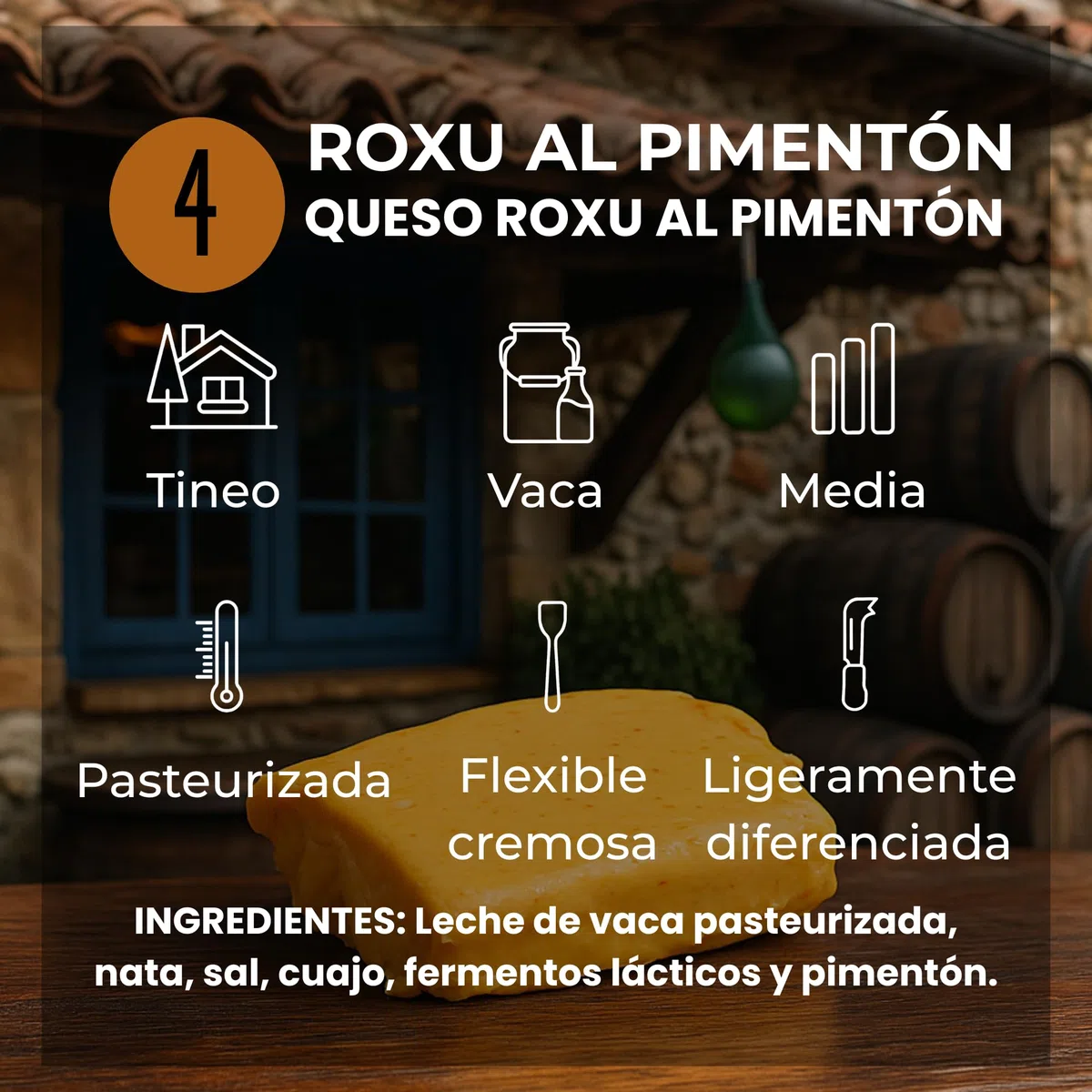 Tierra Astur Tabla de Quesos Gourmet Del Paraíso | 6 Quesos Asturianos - Cabrales DOP, Gamonéu DOP, Abredo, Taramundi, Ahumado de Pría, Roxu al Pimentón
