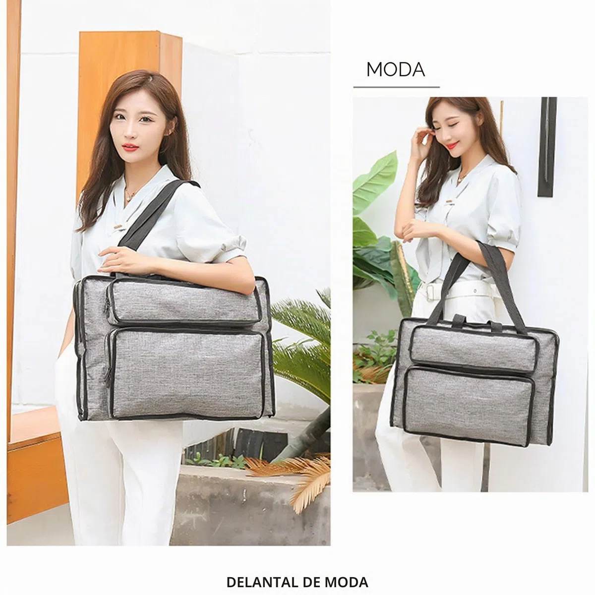 MeYuxg Bolsa de Pintura A3, Bolsa Multifuncional Impermeable, Paquete de Archivos A3 para Artistas y Estudiantes de Arte (Gris)