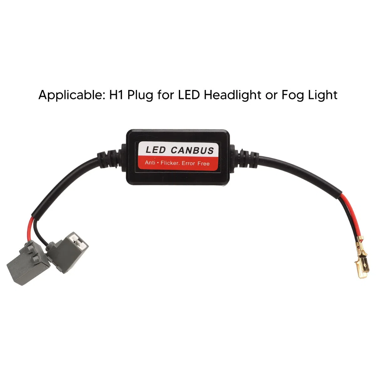 Tbest 2PCS H1 LED decodificador de luz 12V DC anti parpadeo resistencia sin error canbus para faro niebla actualización PVC nylon material calor durable