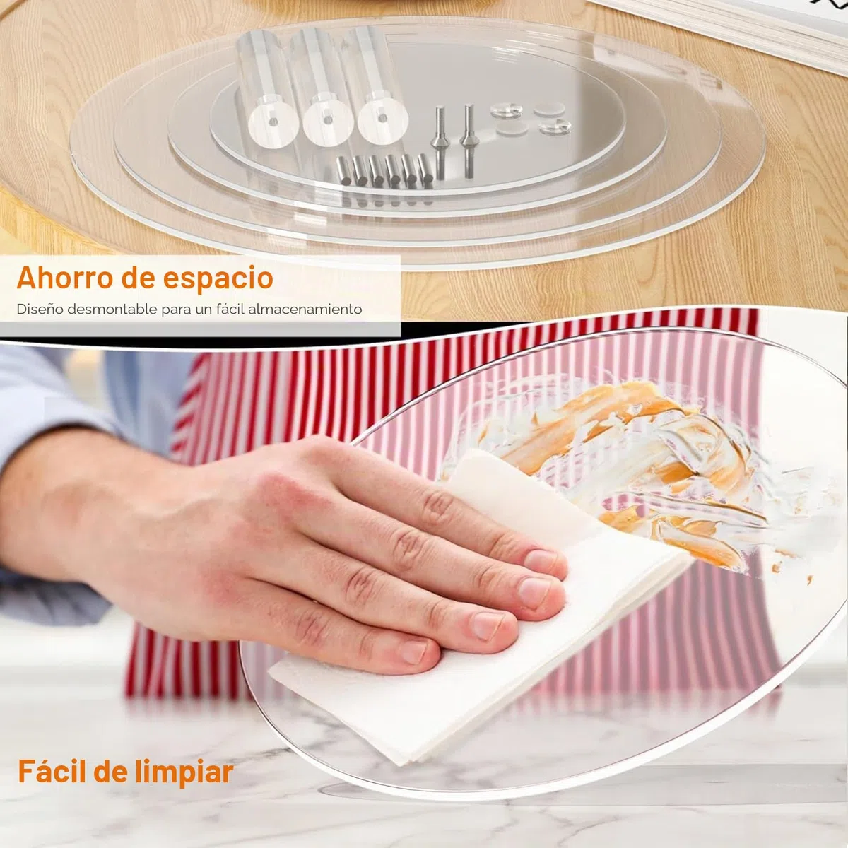 LATERN 4 Niveles Soporte para Cupcakes, Redondo Torre de Acrílico para Cupcakes Expositor Transparente Soporte Reutilizable para Tartas y Postres para Bodas Cumpleaños Baby Shower Halloween Fiesta