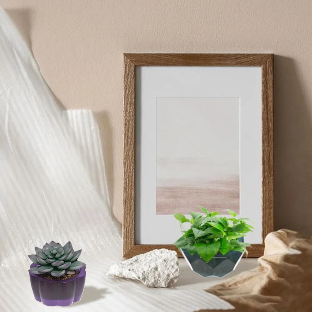4 Piezas Molde de Silicona para Florero Pequeño, Macetas y Jarrón de Plantas Suculentas - DIY Decoración para Hogar (4 Formas)