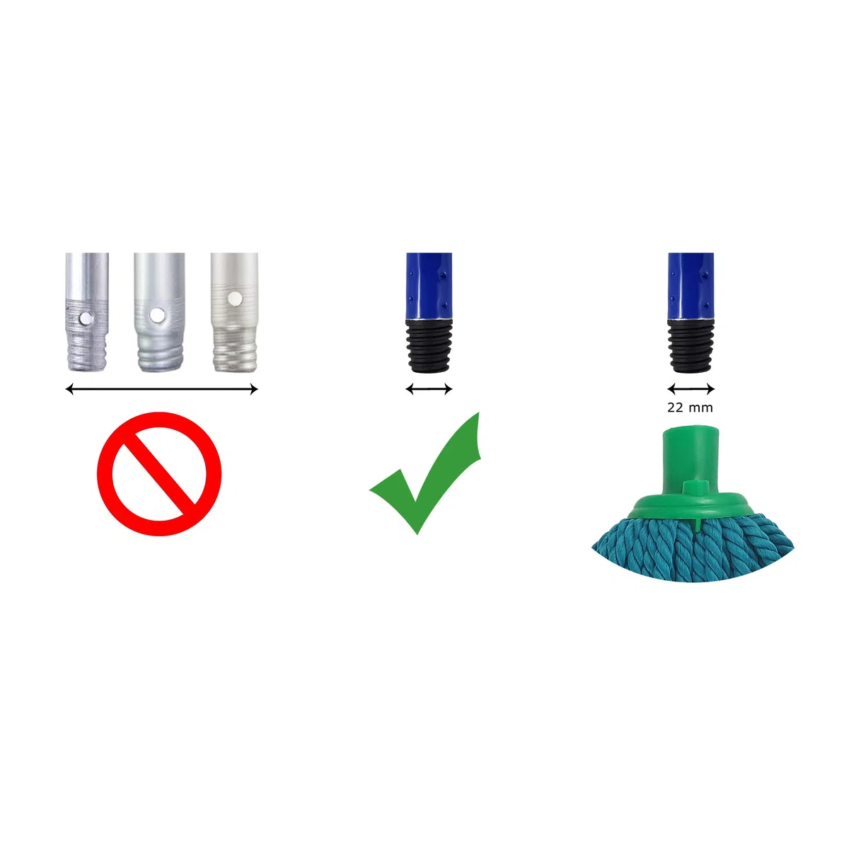 Fregona de Microfibras Color (Verde, 2 Unidades)